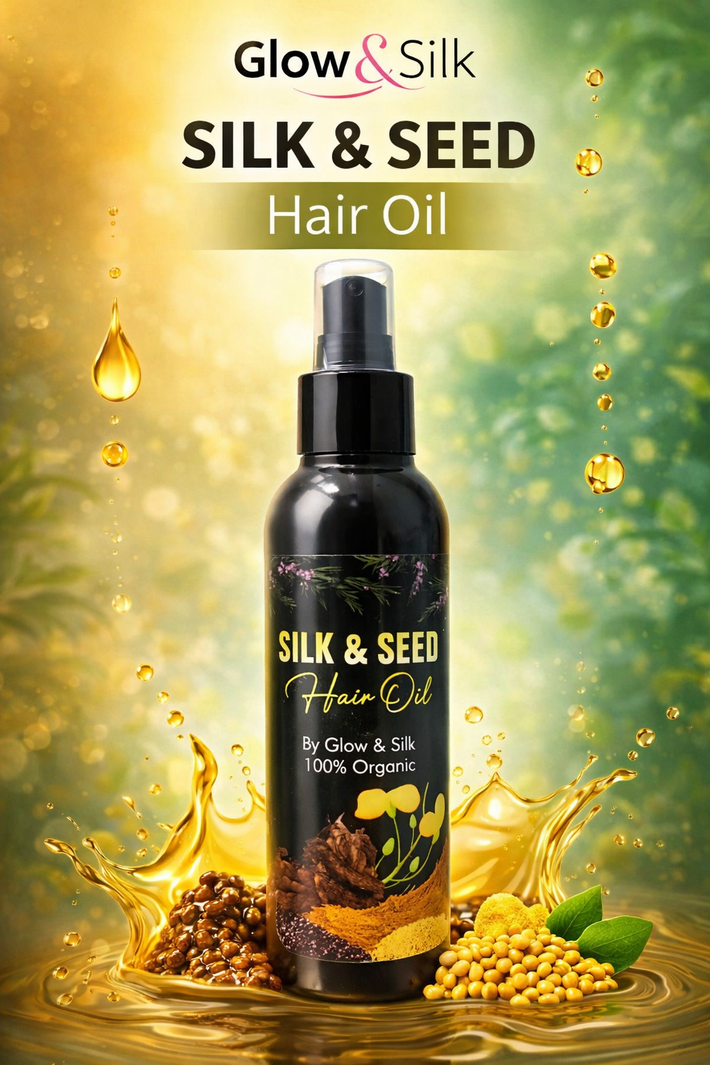 Silk & Seed Hair Oil – Strong, Smooth & Shiny Hair